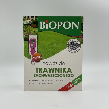 NAWÓZ DO TRAWNIKA ZACHWASZCZONEGO 5KG BIOPON